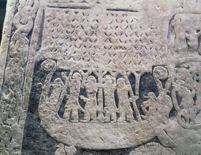 Picture stone depicting the last voyage of the deceased (detail) by Viking